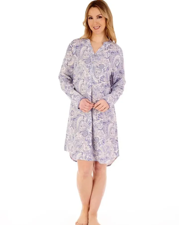 Paisley Print 38" Tailored Woven Nightshirt NS88225