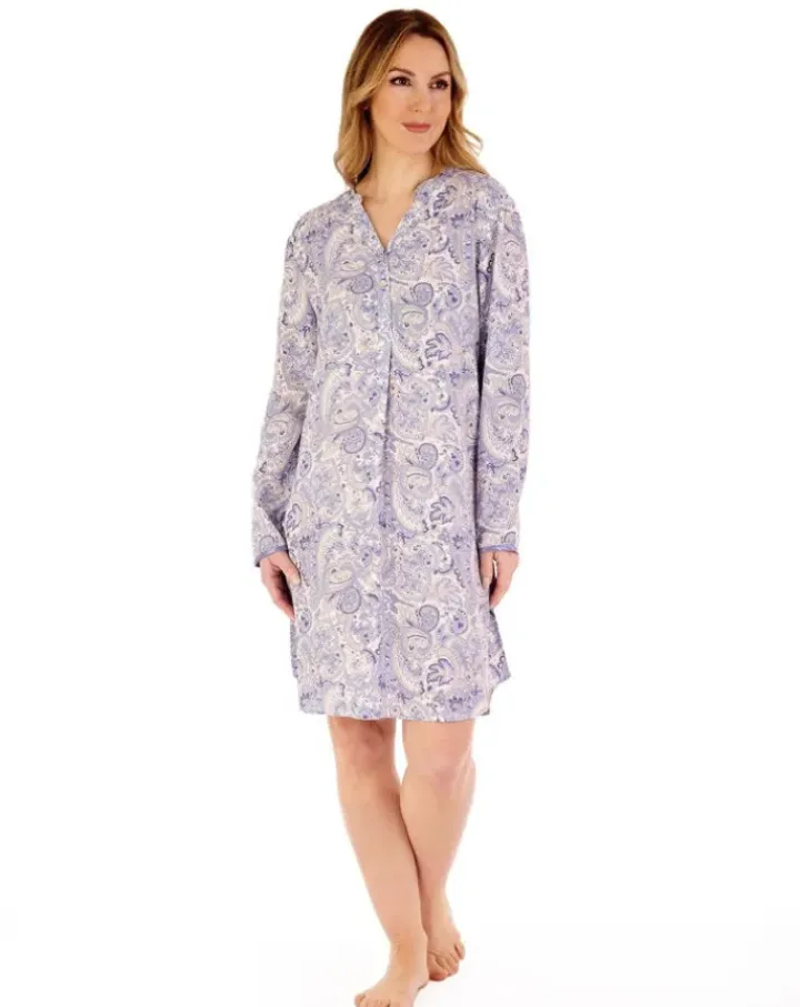 Paisley Print 38" Tailored Woven Nightshirt NS88225