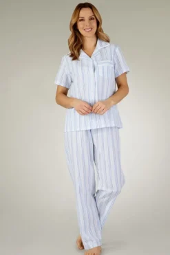 Pastel Stripe Seersucker Tailored Pyjama PJ3223