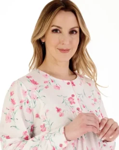 Picot Trim Floral 50" Jersey Nightdress ND88109