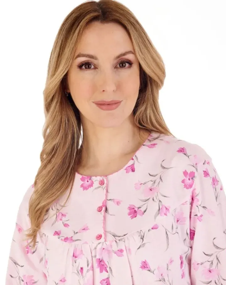 Picot Trim Floral 42" Jersey Nightdress ND88107