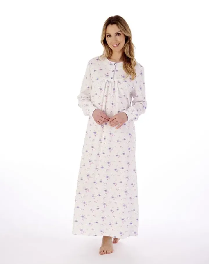 Picot Trim 50" Jersey Nightdress ND02109