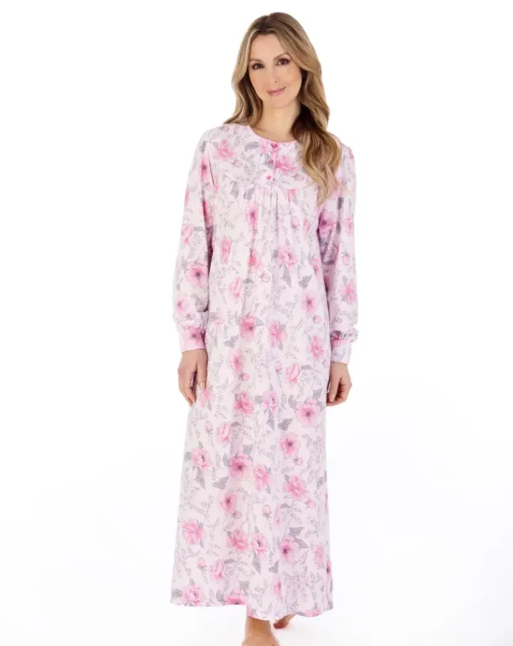 Picot Trim 50" Jersey Nightdress ND04109