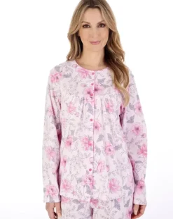 Picot Trim Jersey Pyjama Set PJ04110