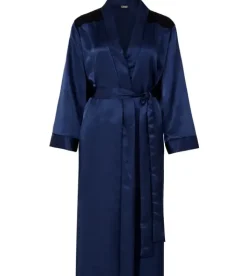 Plain Satin With Lace Trim 38" Kimono Wrap GL6763
