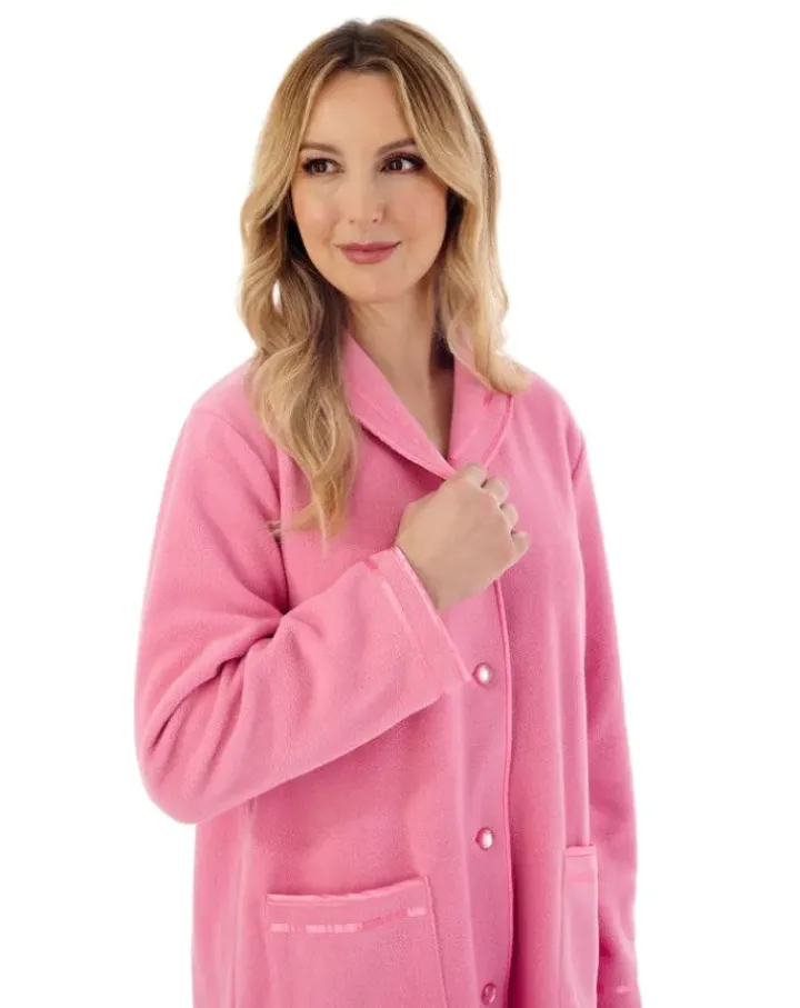 Polar Fleece 45" Button Trough Housecoat HC6321