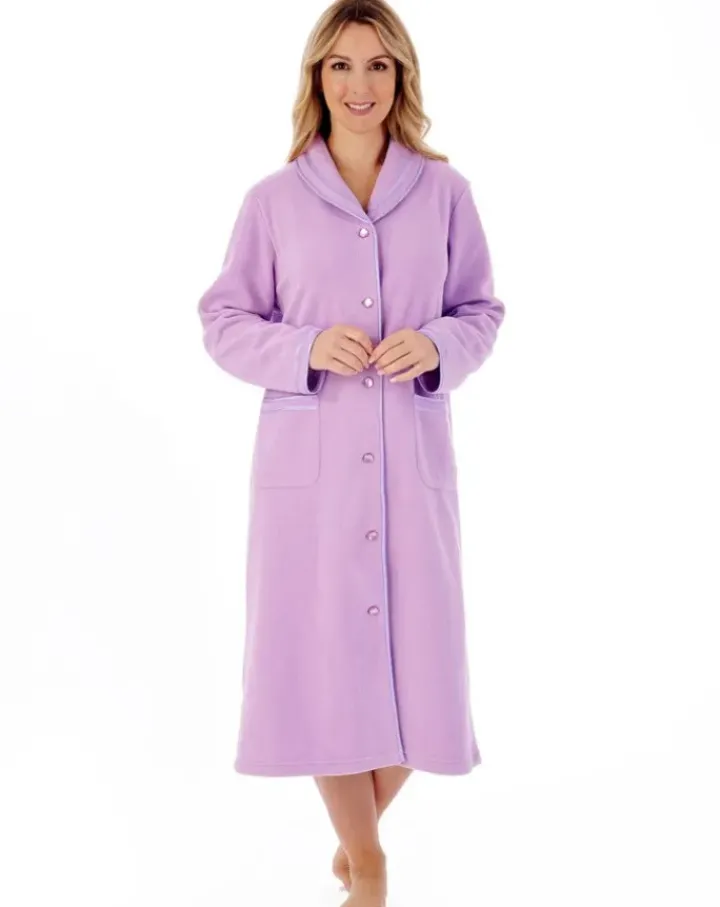 Polar Fleece 45" Button Trough Housecoat HC6321