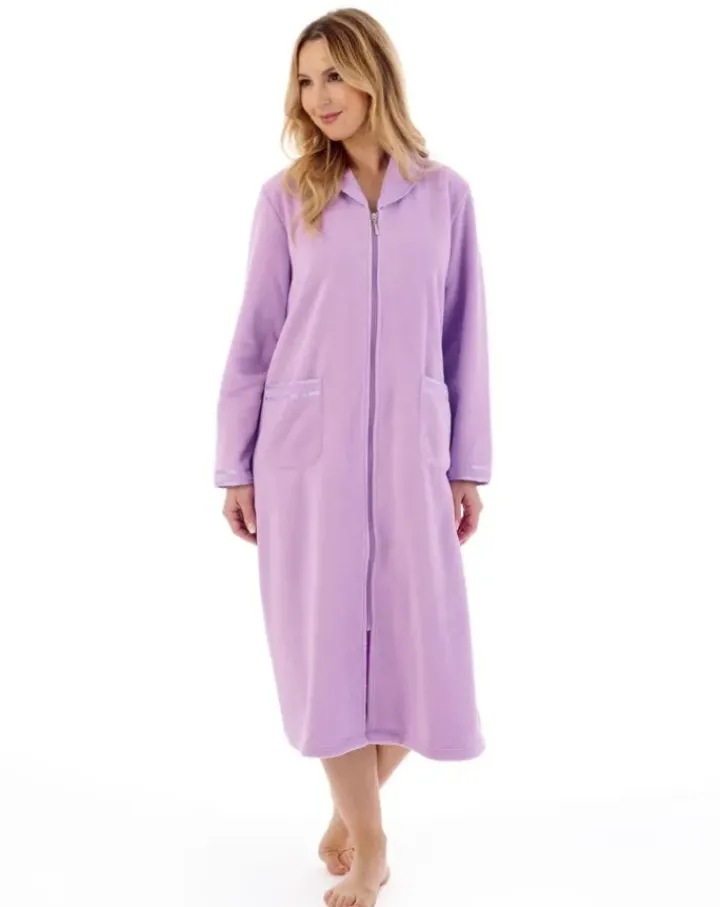 Polar Fleece 46" Zip Housecoat HC6322