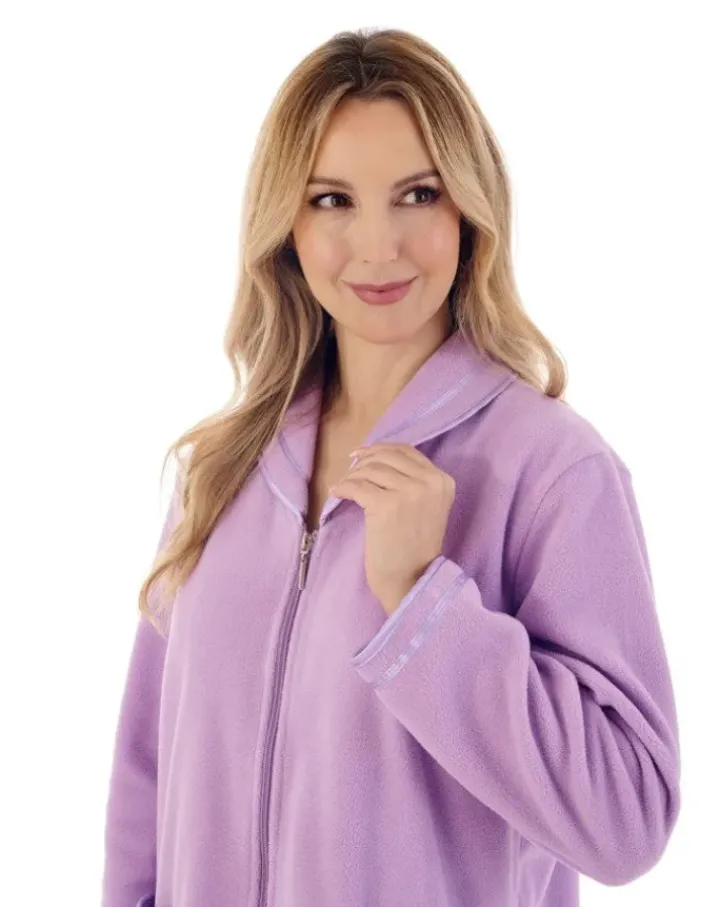 Polar Fleece 46" Zip Housecoat HC6322