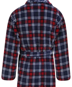 Printed Check Flannel Fleece 32" Bed Jacket WR66841