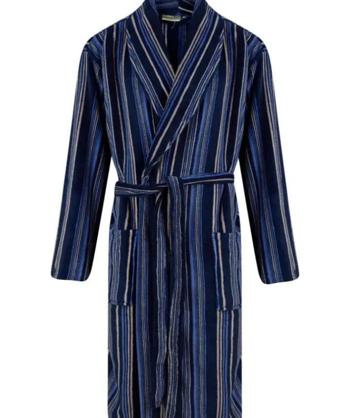 Printed Stripe 49" Coral Fleece Robe WR88861