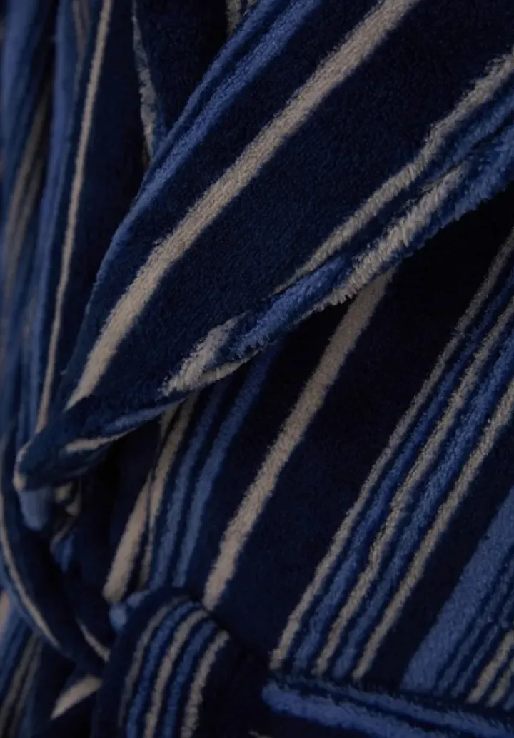 Printed Stripe 49" Coral Fleece Robe WR88861