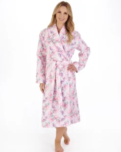 Printed Waffle 46" Shawl Collar Wrap HC05316