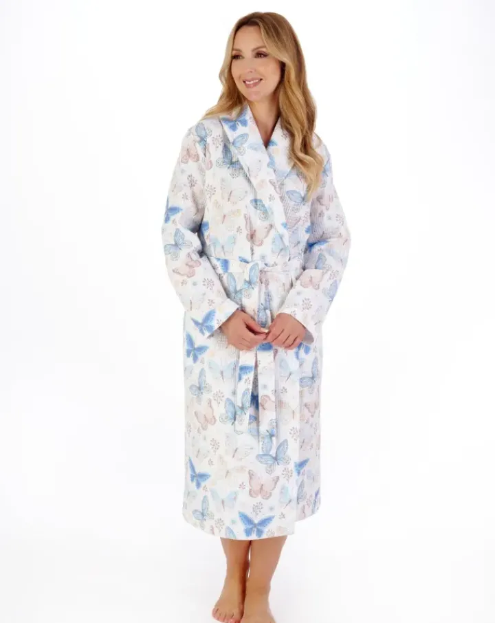 Printed Waffle 46" Shawl Collar Wrap HC05316