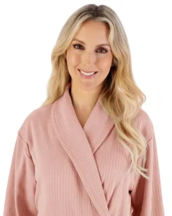 Rib Pattern 42" Shawl Collar Wrap HC07307