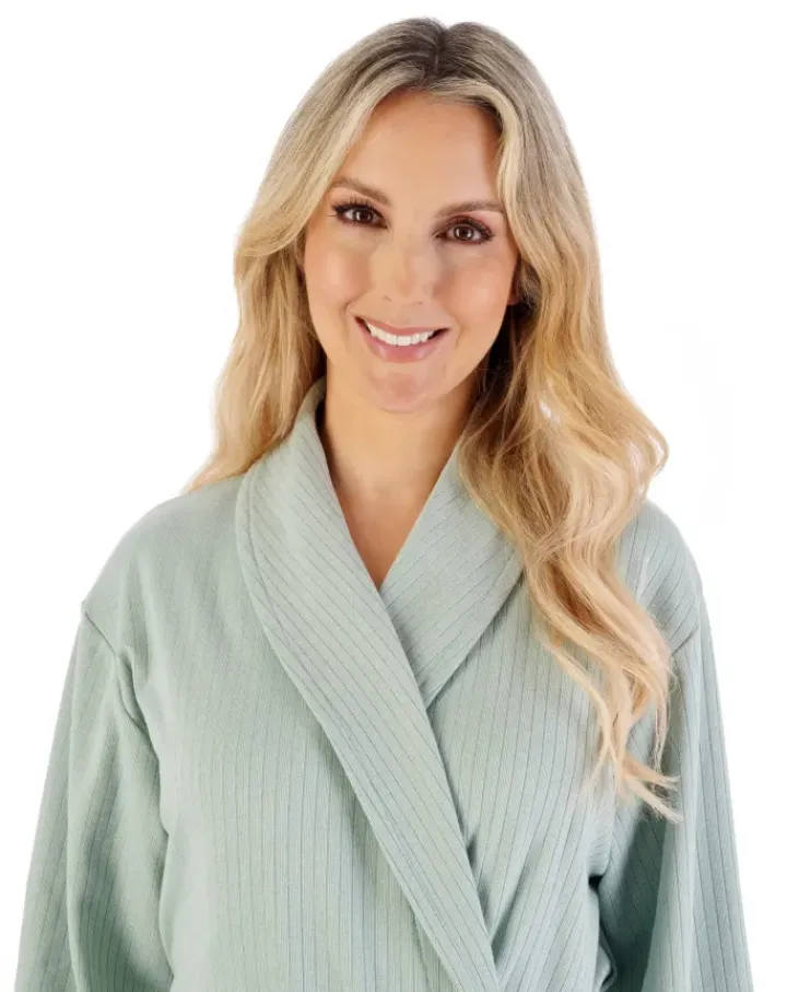Rib Pattern 42" Shawl Collar Wrap HC07307