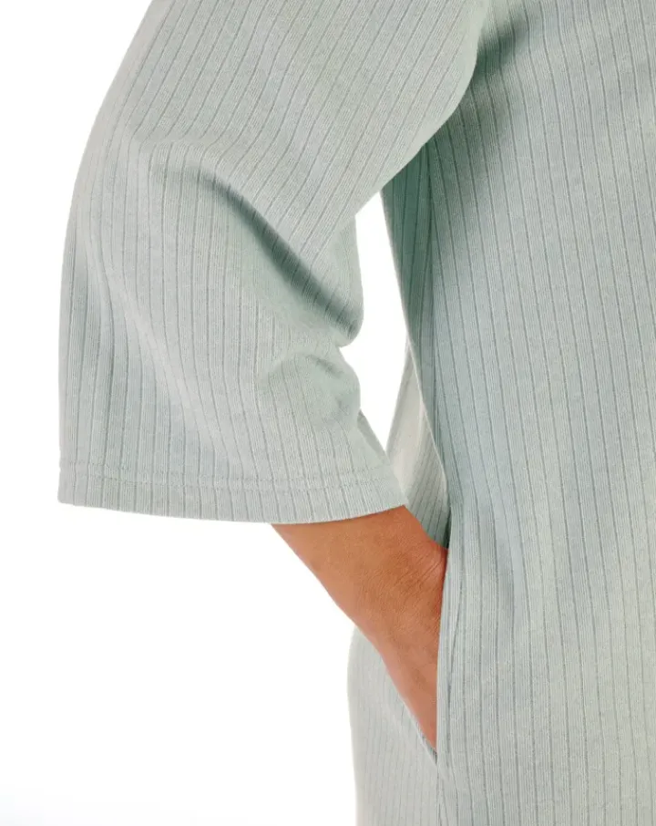 Rib Pattern 42" Zip Housecoat HC07306
