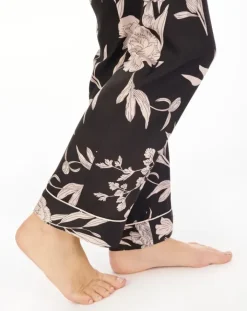 Satin Floral Print Tailored Pyjama Set GL04708