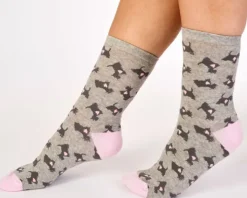 Scottie Dog and Heart Socks (2 Pair Pack) LS175