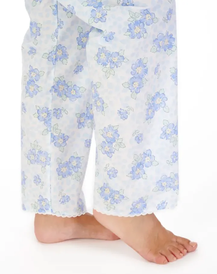 Shadow Leaf Floral Print Tailored Pyjama Set PJ03209