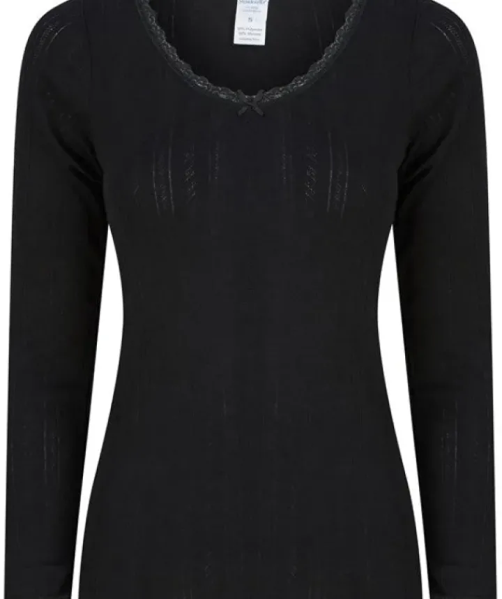 Slenderella Brushed Thermal Long Sleeve Top UW403