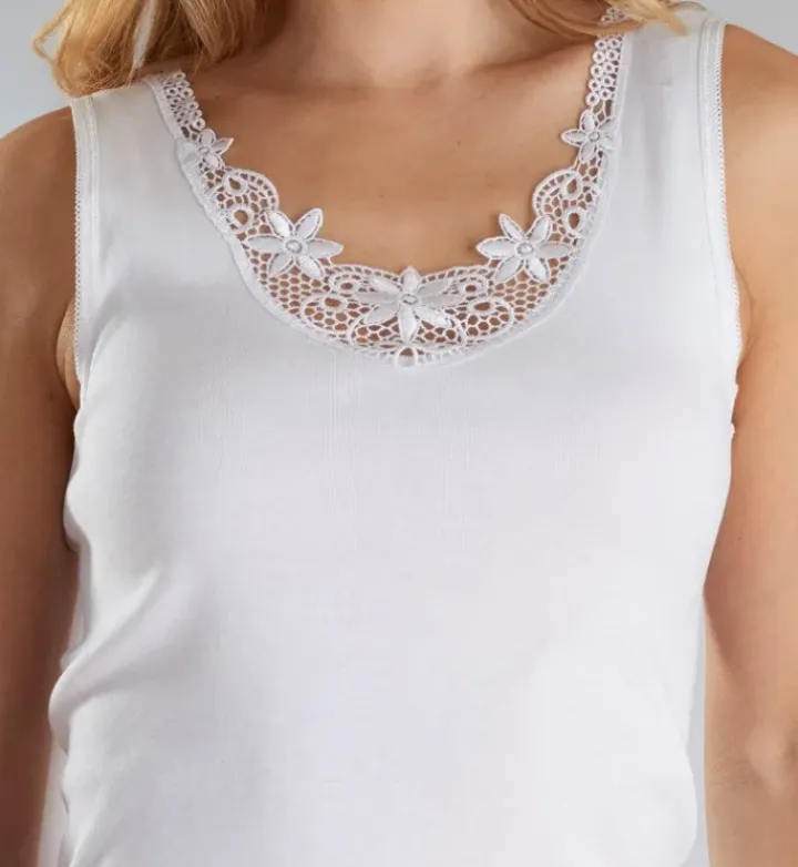 Slenderella Embroidered Motif No Sleeve Cami V12