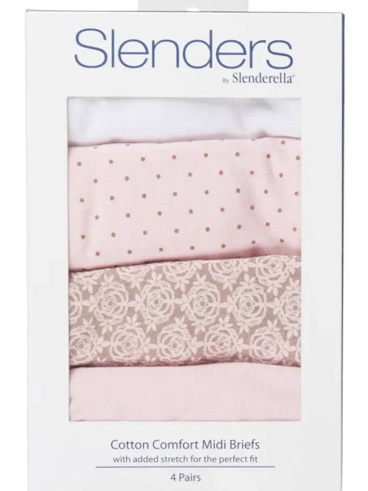 Slenders Cotton Pattern Midi Brief BF84