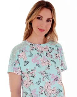 Soft Butterfly Floral Print Top And Trouser Set GL77703