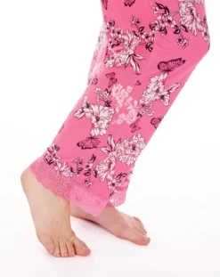 Soft Butterfly Floral Print Top And Trouser Set GL77703