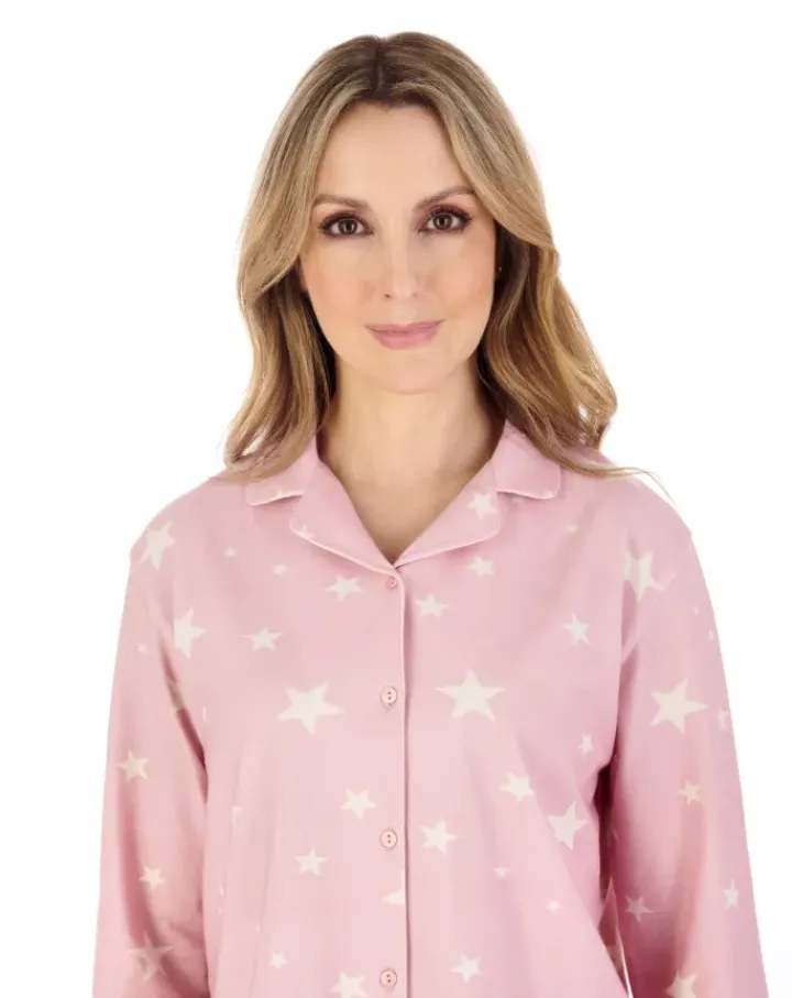 Star Print Cotton Mix Tailored Style Pyjama PJ04132