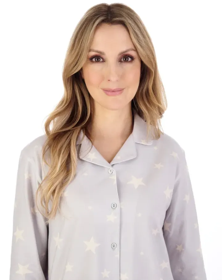 Star Print Cotton Mix Tailored Style Pyjama PJ04132