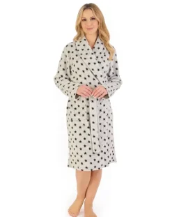 Star Printed Fleece 41" Shawl Collar Wrap HC06335