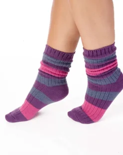 Stripe Pattern Rib Bedsock BS182