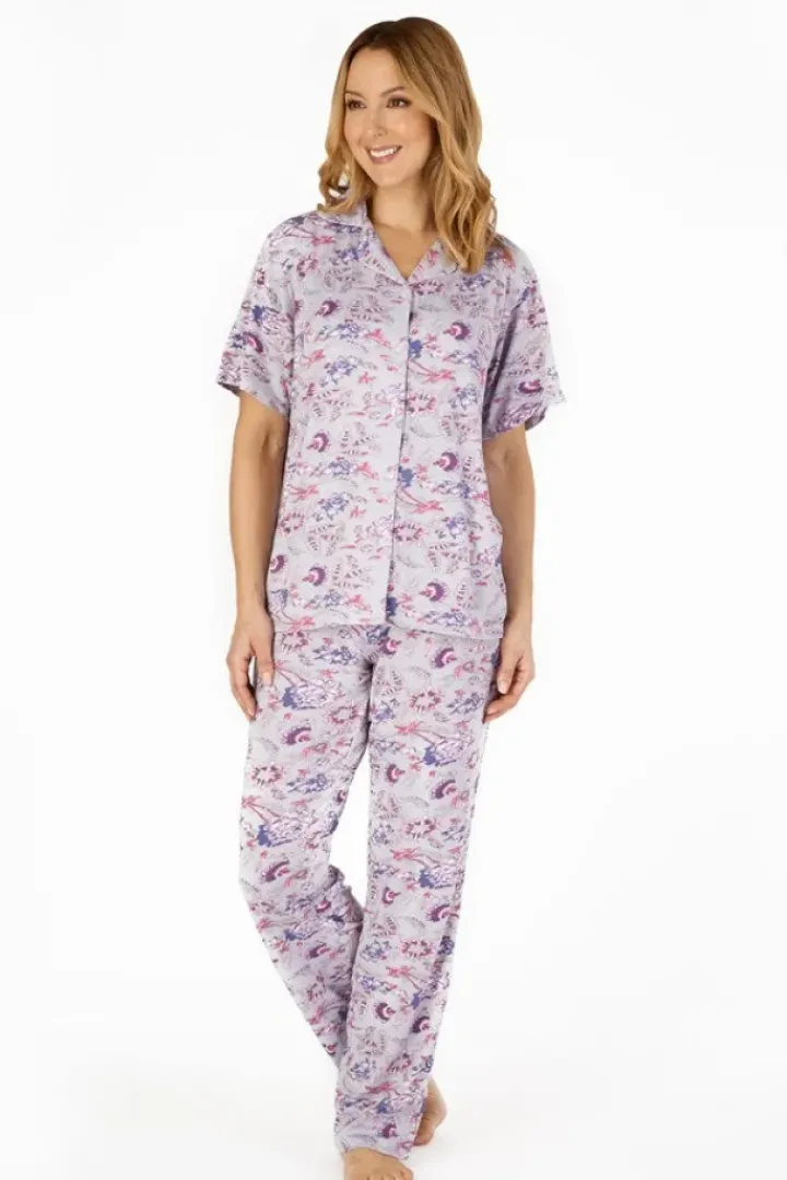 Supersoft Botanical Floral Print Tailored Pyjama GL4703