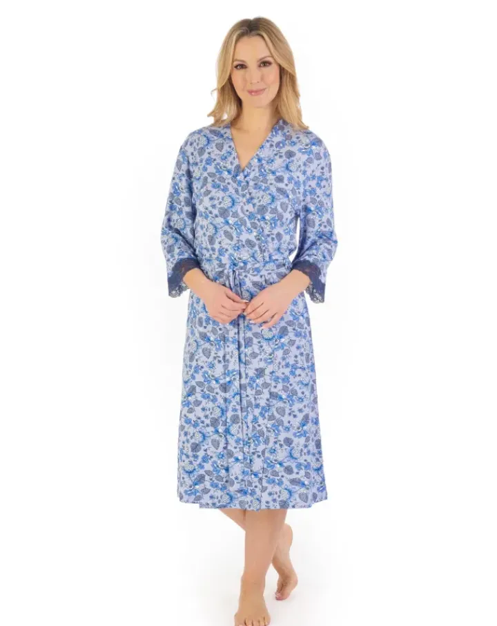 Supersoft Floral Print 42" Kimono Wrap GL06704