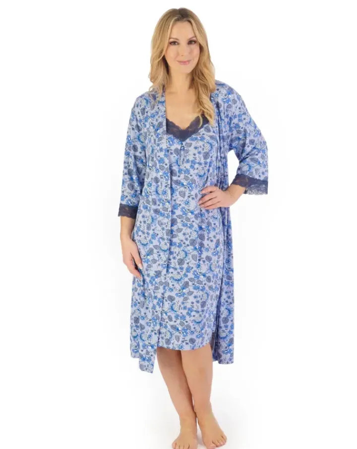 Supersoft Floral Print 42" Kimono Wrap GL06704