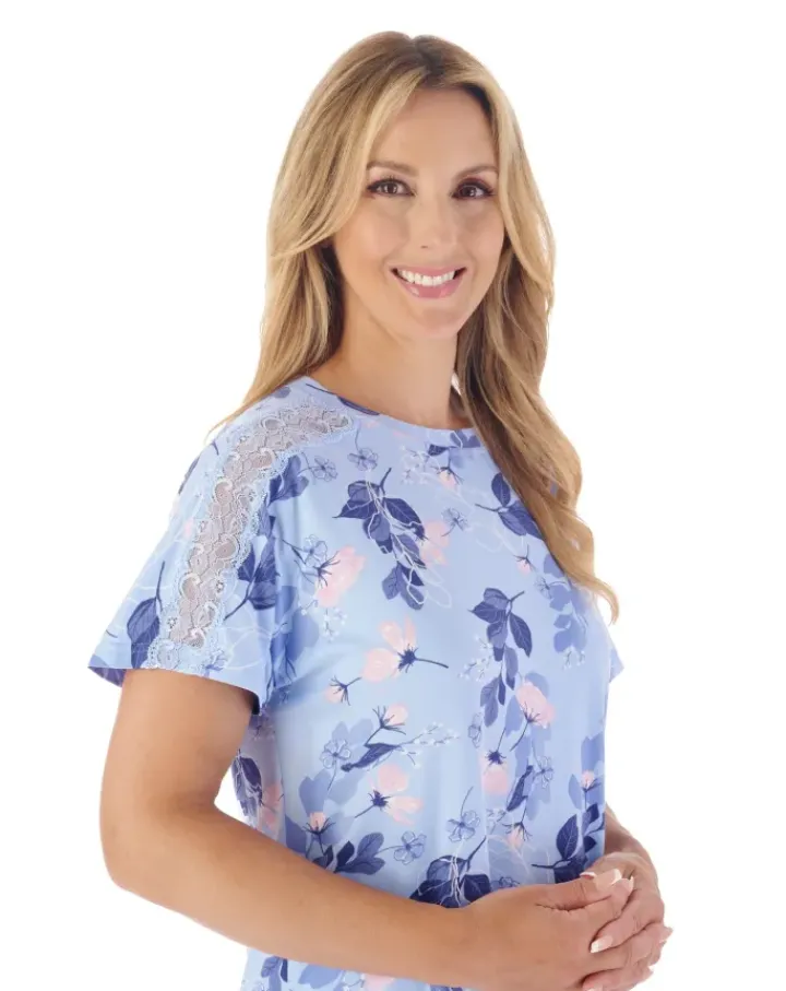 Supersoft Multi-Print and Solid Navy Pyjama Set GL03703