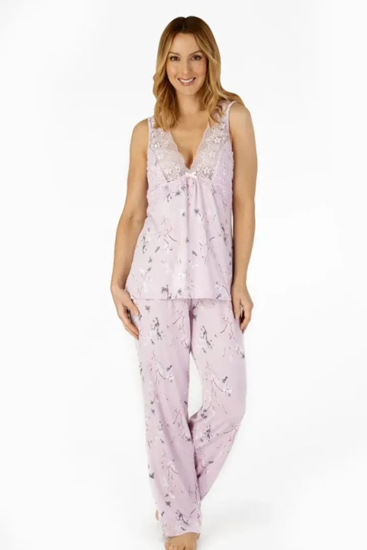 Supersoft Oriental Blossom Print Top and Trouser GL4713