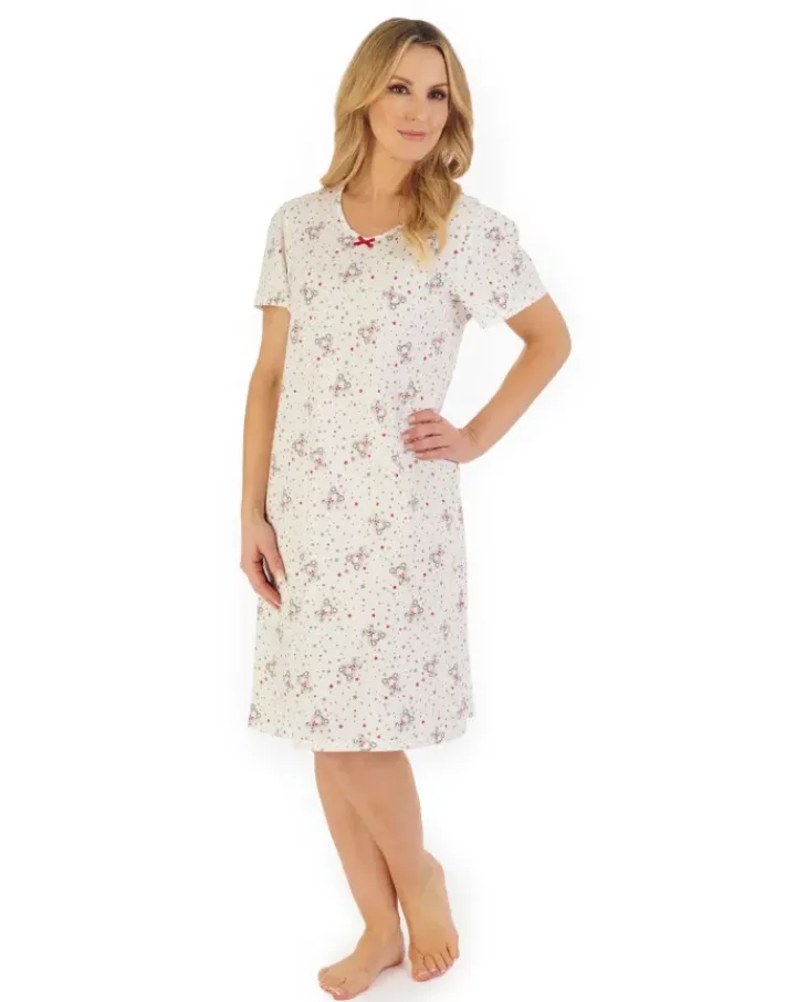 Teddy Print 40" Jersey Nightdress ND06115