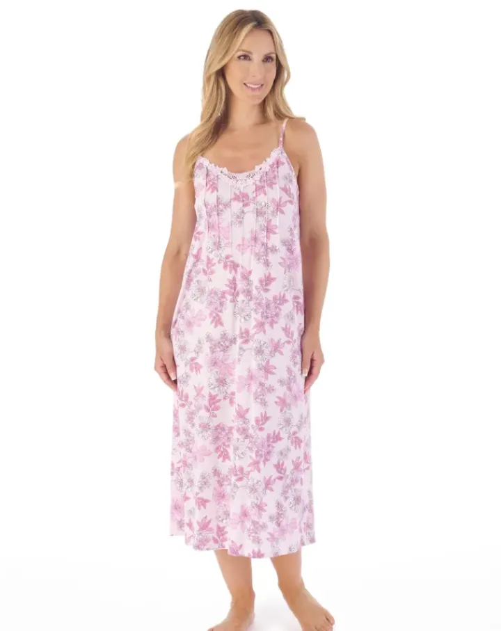Tonal Floral Print 46" Jersey Nightdress ND03110