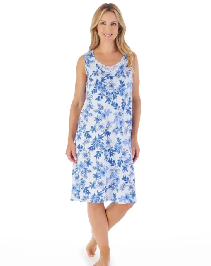 Tonal Floral Print 40" Jersey Nightdress ND03111