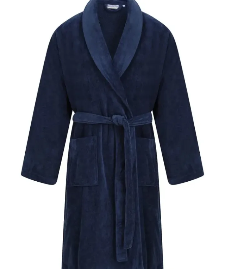 Towelling Velour 48" Shawl Collar Wrap WR66831
