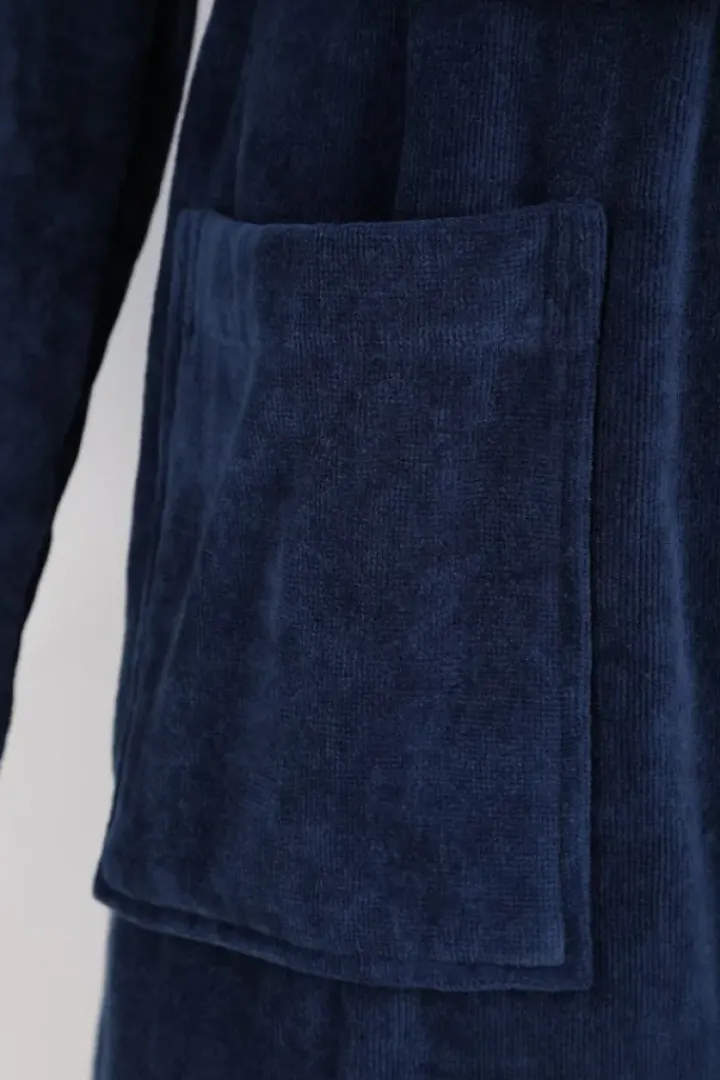 Towelling Velour 48" Shawl Collar Wrap WR66831