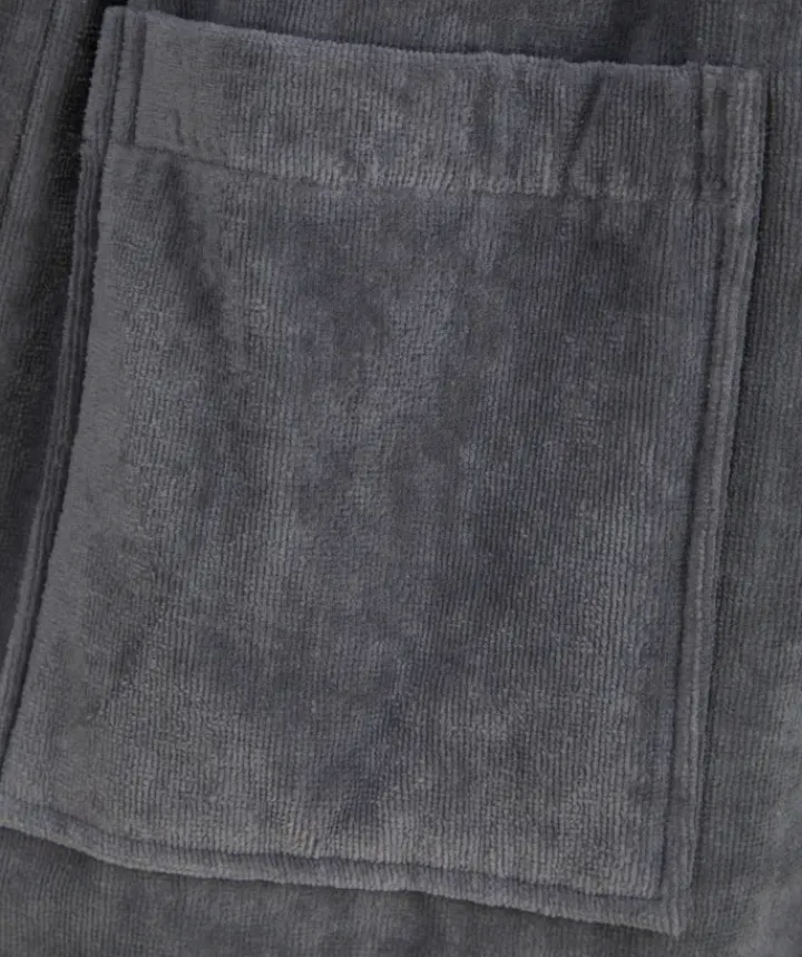 Towelling Velour 48" Shawl Collar Wrap WR66831