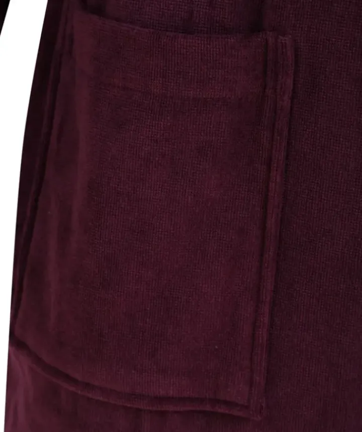 Towelling Velour 48" Shawl Collar Wrap WR66831