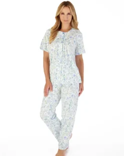 Trailing Floral Print Jersey Pyjama Set PJ03134