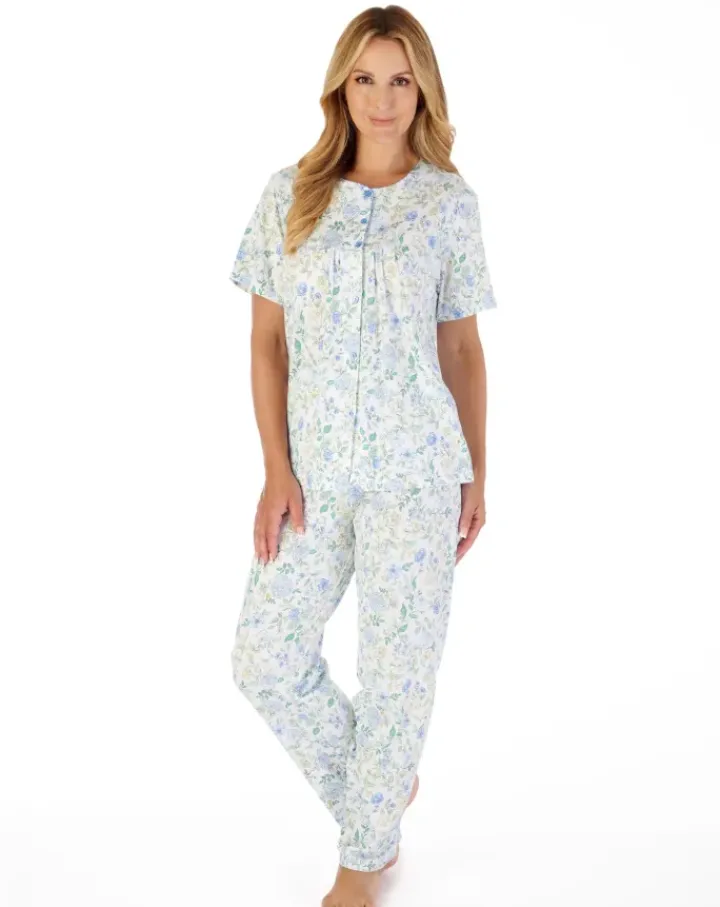 Trailing Floral Print Jersey Pyjama Set PJ03134