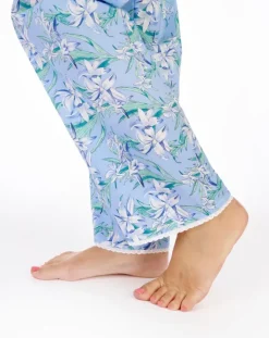 Tropical Flower Print Tailored Woven Pyjama PJ05223