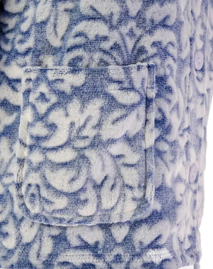 Two-Tone Shaved Patterned 25" Bedjacket BJ02330