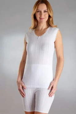 Vedonis Seamfree Fancy Knit Thermal Sleeveless Top VUW801
